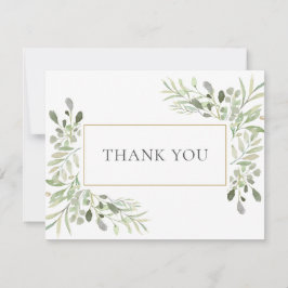 Modern Affärsverksamhet Tack Grönska Vattenfärg Kort