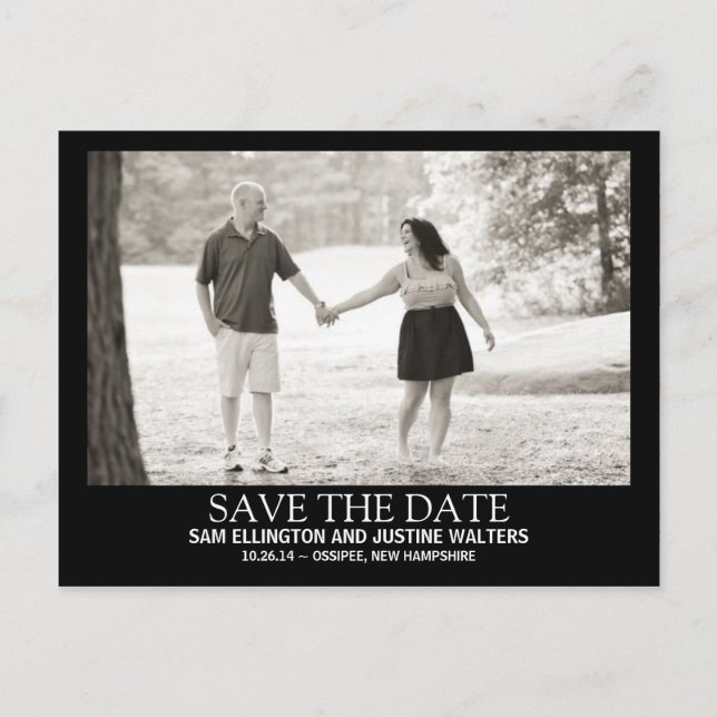 Modern affisch stil foto vykort (Framsida)