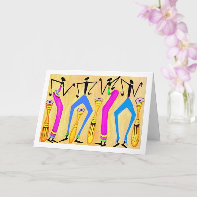 Modern afrikan, Art Party Hour Birthday Kort (Orkide)