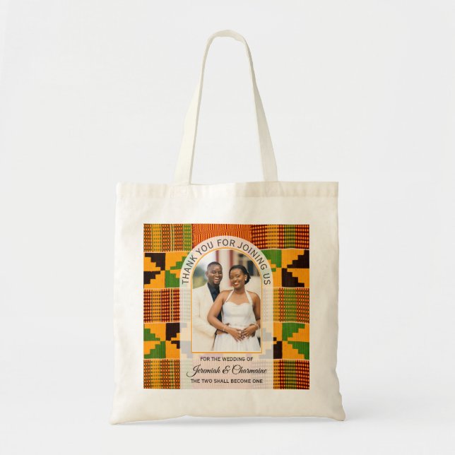 Modern afrikansk ghanansk Kente BRÖLLUPSgåva Tygkasse (Framsidan)
