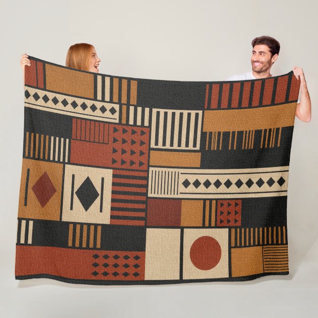 Modern afrikansk lermudcloth Sherpafilt dekor Fleecefilt (På plats)