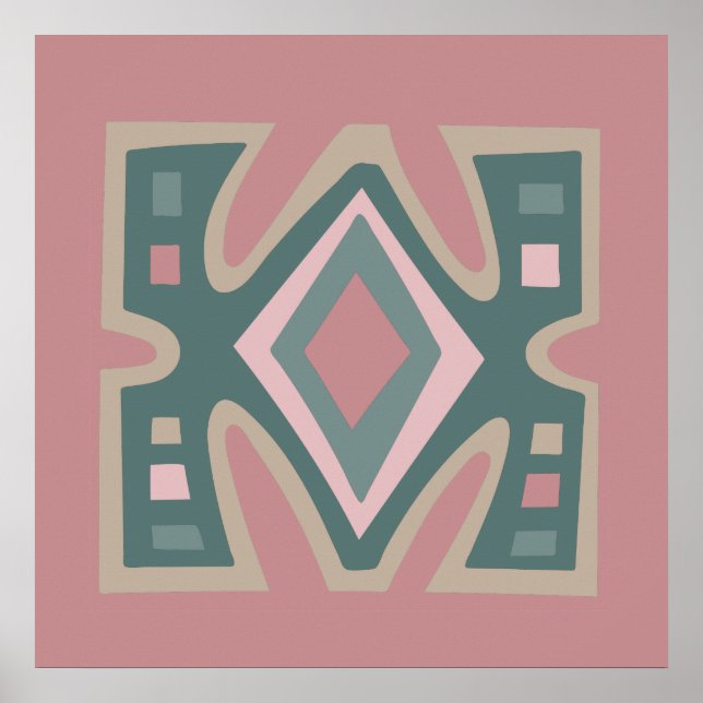 Modern afrikansk modern abstrakt konst poster (Framsidan)