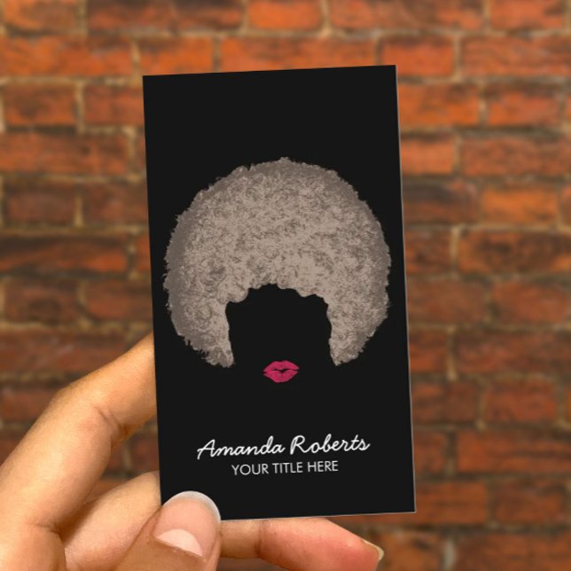 Modern Afro Stil Beauty & Hair Stylist Visitkort (Skapare uppladdad)