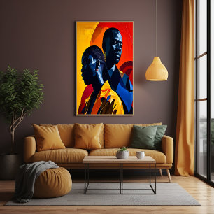 Modern Afrocentric Abstrakt Art Poster
