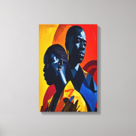 Modern afrocentrisk abstrakt konst canvastryck
