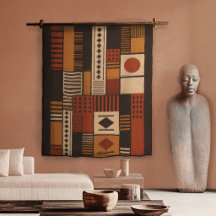 Modern afrocentrisk silhuett terrakotta boho