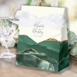 Modern Agat Geod Smaragdgrön Guld Presentaskar