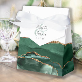Modern Agat Geod Smaragdgrön Guld Presentaskar