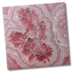 Modern Agate Marble Stone Rosa Kakelplatta<br><div class="desc">En intressant rosa rodochrosite som ger liv åt det fina skönheten hos detta fantastiska mineral. Med ett närsynt perspektiv visar detta de invecklade detaljerna och det mesmeriserande mönstren i rodokrositstenen. Dess mjuka, rosenfärgade rosa skapar nyans och förtjusande visuell upplevelse, vilket framkallar en känsla av lugn och ära. Om du vill...</div>