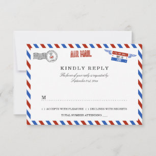 Modern Airmail Bröllop-samling OSA Kort