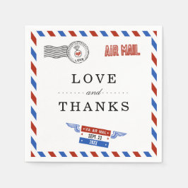 Modern Airmail Bröllop-samling Pappersservett