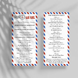 Modern Airmail Bröllop-samling Program