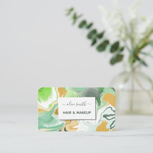 Modern akryl av flytande konst visitkort (Stående Fram)