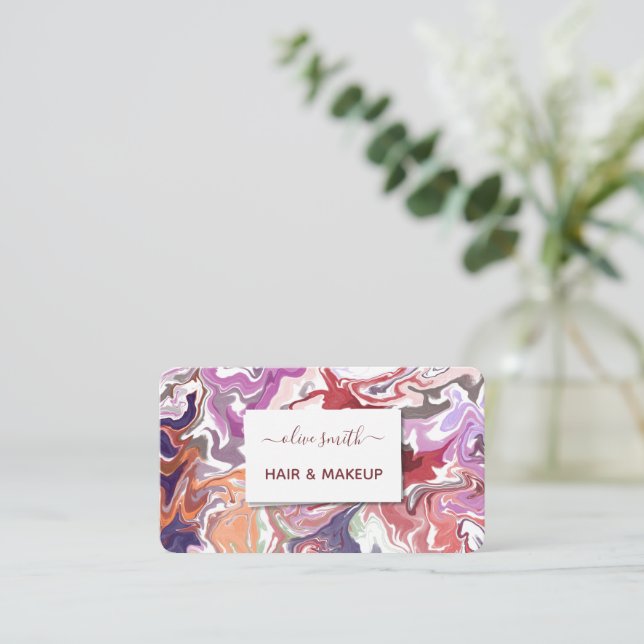 Modern akryl av flytande konst visitkort (Stående Fram)