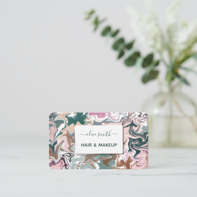 Modern akryl av flytande konst visitkort (Stående Fram)