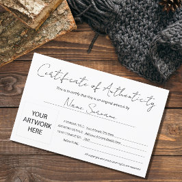 Modern äkthetsintygsteckning av