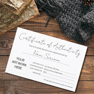 Modern äkthetsintygsteckning av