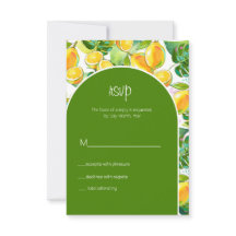 Modern akvarell citron trädgård gul Rsvp