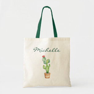 Modern akvarell kaktus kaktusar öken succulent    tygkasse