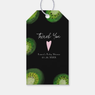 Modern Akvarell Kiwi Frukt Tack Presentetikett