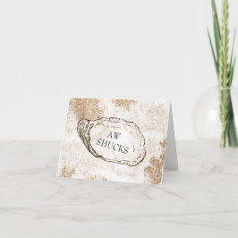 Modern akvarell Oyster Beach Bröllop Tacksamhetsko Tack Kort