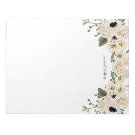 Modern akvarell Rosenträdgård Blommig grönska Anteckningsblock