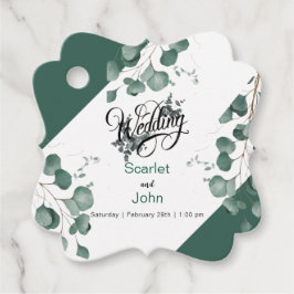 Modern akvarell salvia grön eukalyptus bröllop gåvor etiketter