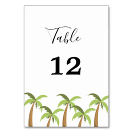 Modern Akvarell Sommar Strand Bordsnummer