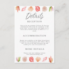 Modern Akvarell Sommar Strand Tilläggskort