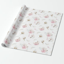 Modern akvarellbabypresentförpackningspapper