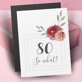 Modern akvarellblomma 80-årsdag Magnet