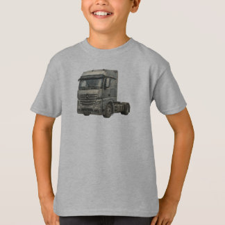 Modern akvarellillustration av en semi-lastbil t shirt