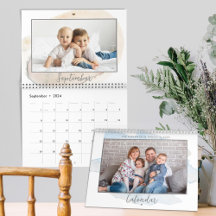 Modern Akvarellstänk Familjefoto 2026
