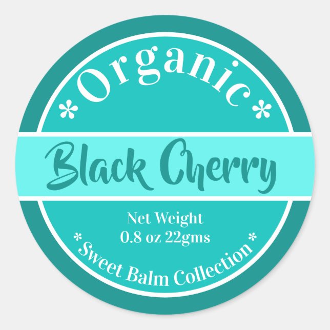 Modern akvatisk etikett för organisk klämma (Framsida)