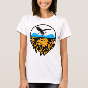 Modern ålder och Lejon design med halva Måne T Shirt