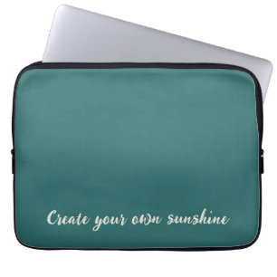 Modern Alexandrit Teal Geometrisk Monogram Laptop Fodral