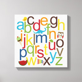 Modern alfabet Kid Wall Art Canvastryck