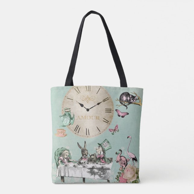 Modern Alice i Wonderland Two Sided Tygkasse (Baksida)