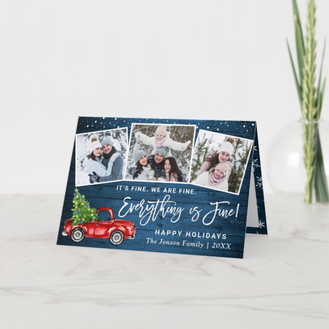 Modern allt är Bra jul 3 Photo Helgkort (Framsida)