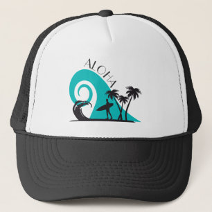 Modern Aloha Surfa och Handflatan Träd Keps