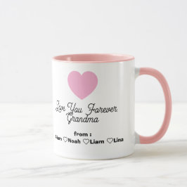 Modern "älskar dig mormor" 4-bilds kaffemugg 2026