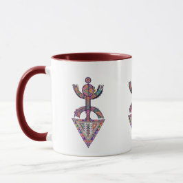 Modern Amazigh Yaz Symbol – Vibrant Tribal T-shirt Mugg