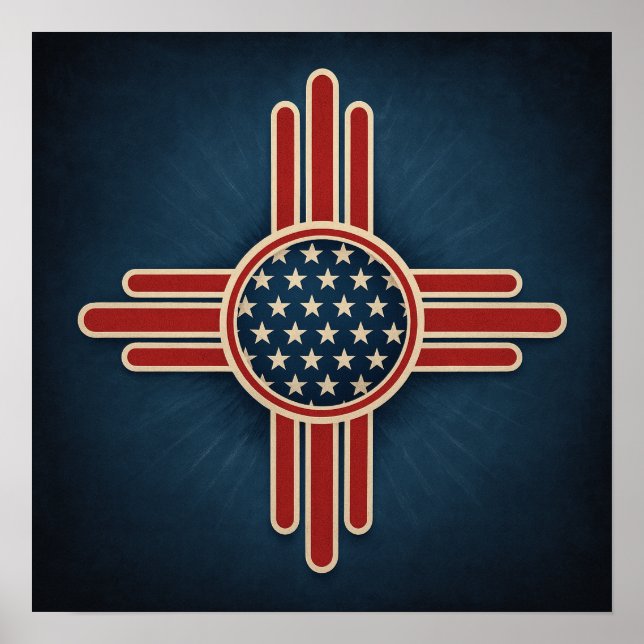 Modern American Zia Emblem – Bold Patriotic Southw Poster (Framsidan)