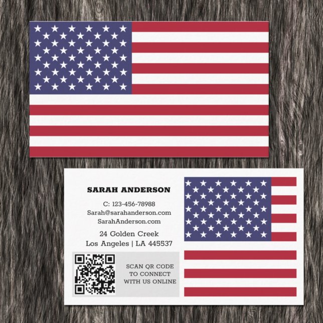 Modern Amerika, Affärskort, Amerikanska Flagga / U Visitkort (Skapare uppladdad)