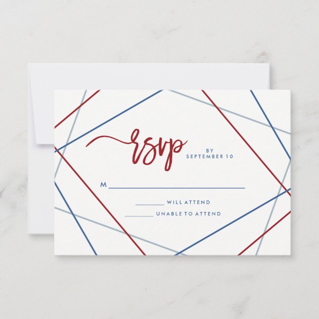 Modern amerikan | Patriotic Geometric Bröllop OSA (Framsida)