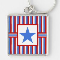 Modern amerikan patriotiska Keychain för Folk