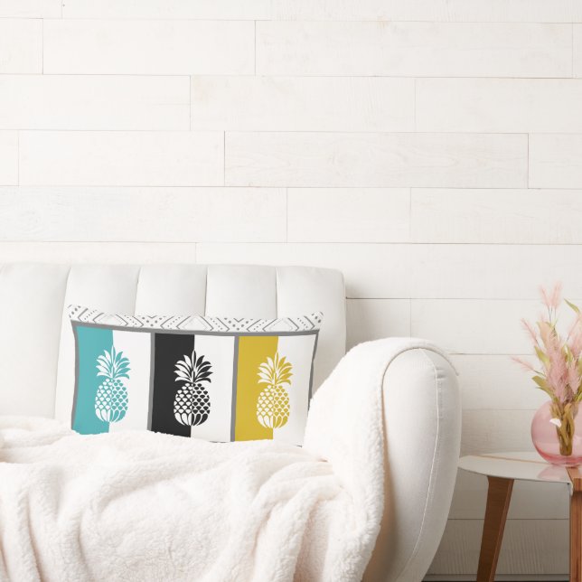 Modern ananas färgade lumbalfyllning lumbarkudde (Soffa)