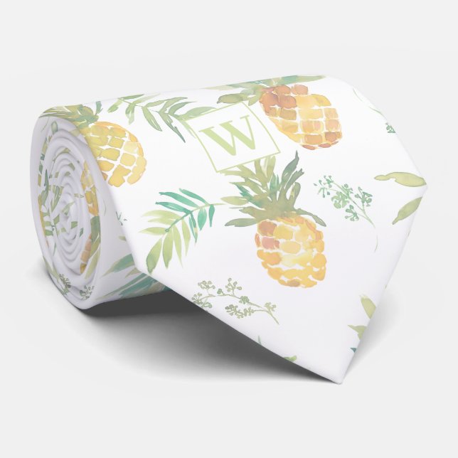 Modern ananas Monogram Neck Tie Slips (Rullad)