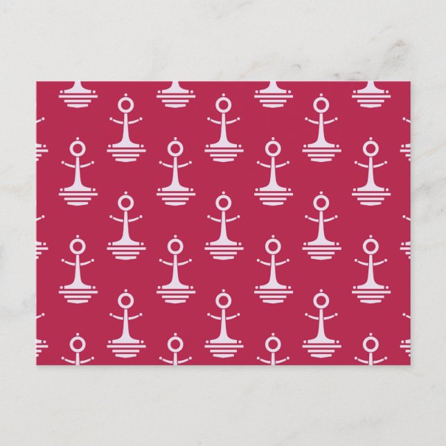 Modern Anchors Mönster Vykort (Framsida)