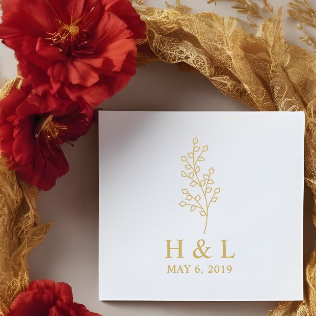 Modern and Minimalist Twig Design Stämpel (Modern and Minimalist Twig Rubber Stamp Design)